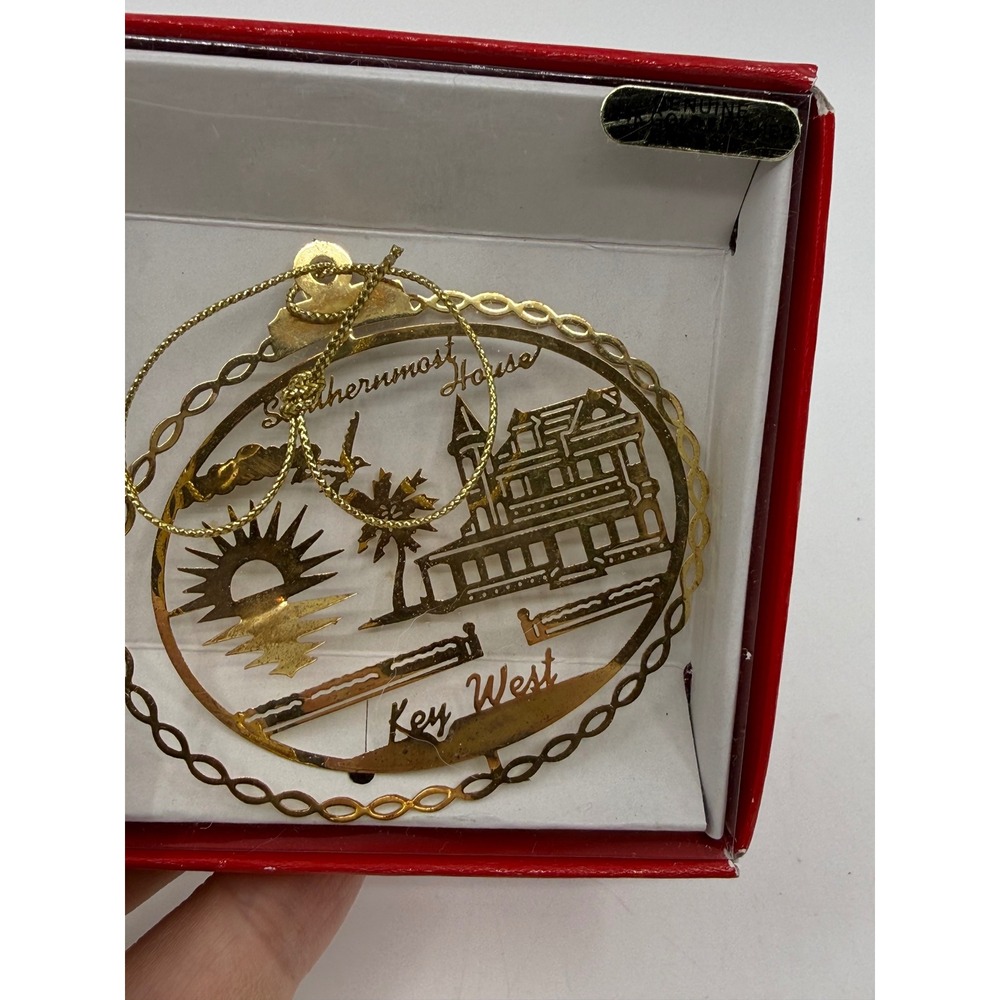 Nations Treasures Southernmost House Key West 24K Gold Flashed Brass Ornament